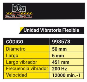 MANGUERA P/VIBRADOR 50MM X 6MTS BTA 993578 - Imagen 2