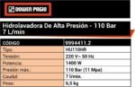 HIDROLAVADORA 110 BAR-1400W-DOWEN PAGIO-9994411.2 - Imagen 2