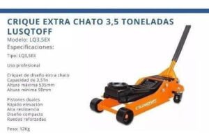 GATO HIDRAULICO EXTRA CHATO 3.5 TN LUSQTOFF -LQC3.5EX - Imagen 2