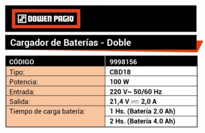 CARGADOR DE BATERIA DOBLE FLEX ONE DOWEN PAGIO 9998156 - Imagen 4