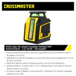 NIVEL LASER LINEA +360 RECARG. VERDE CROSSMASTER 9936178 - Imagen 3
